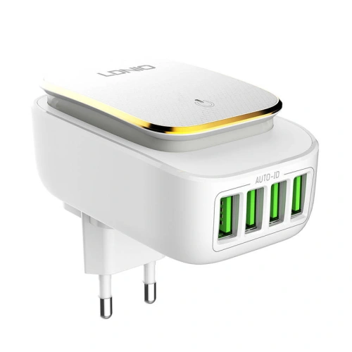 Kup Síťová nabíječka s funkcí noční lampičky LDNIO A4405, 3x USB, 22W (bílá) - LDN8 - {ean13} - Sklep Home Screen