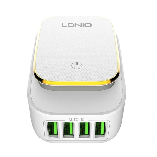 Kup Síťová nabíječka s funkcí noční lampičky LDNIO A4405, 3x USB, 22W (bílá) - LDN8 - {ean13} - Sklep Home Screen