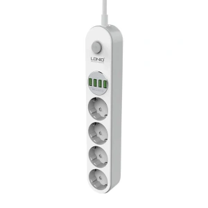 Kup Napájecí lišta se 4 AC zásuvkami, 4x USB, LDNIO SE4432, 2m (bílá) - LDN9 - {ean13} - Sklep Home Screen