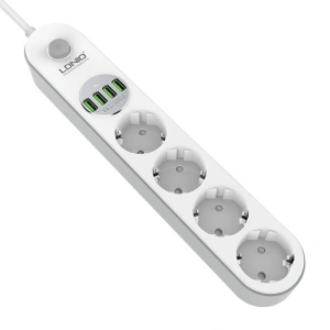 Kup Napájecí lišta se 4 AC zásuvkami, 4x USB, LDNIO SE4432, 2m (bílá) - LDN9 - {ean13} - Sklep Home Screen