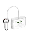 Încărcător auto cu distribuitor LDNIO C504Q, 3x USB (alb)