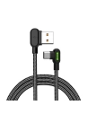 Cablu unghiular Mcdodo CA-5280 USB-A/USB-C LED, 1.2m (negru)