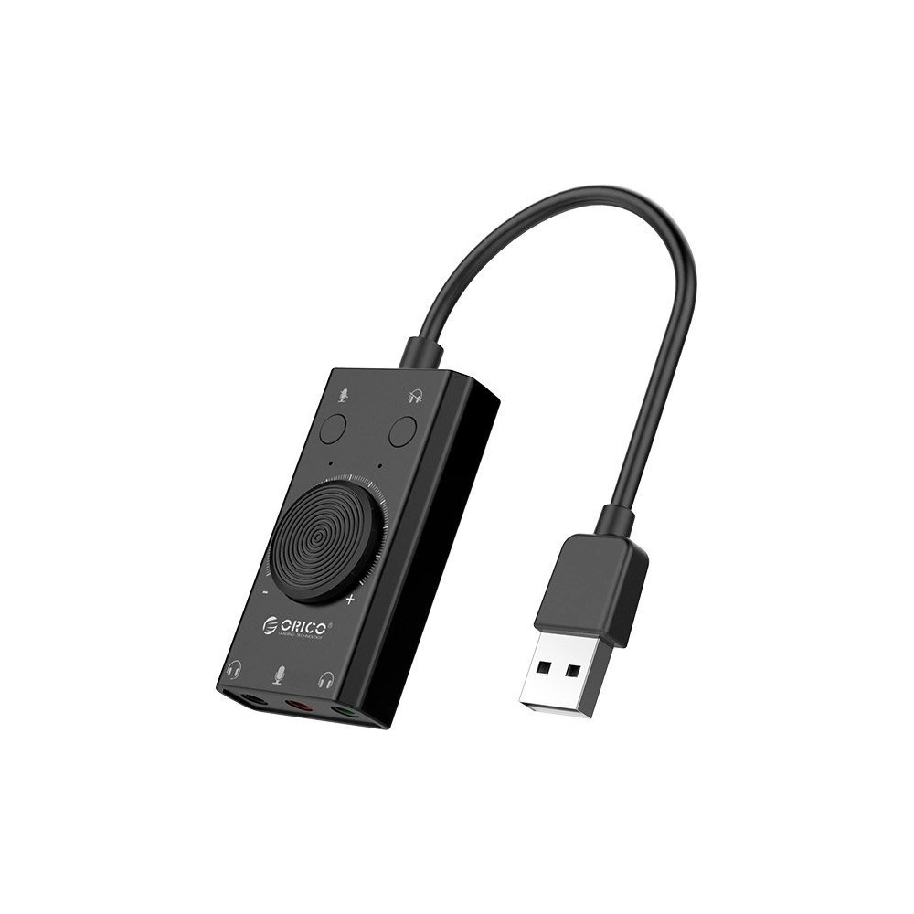 Zewnętrzna karta dźwiękowa Orico USB 2.0, 10cm