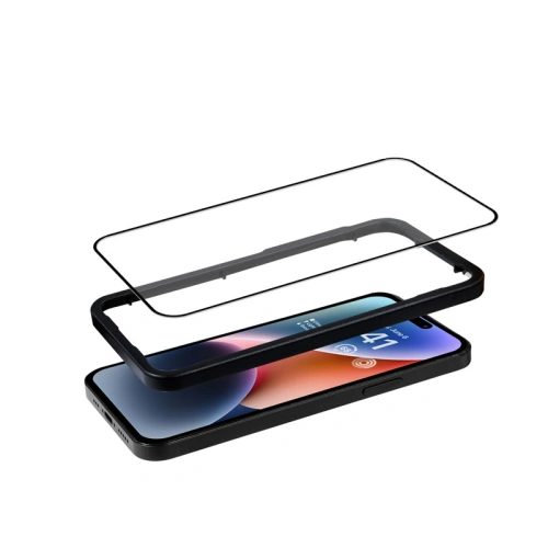 Kup Gehärtetes Glas Crong Anti-Bakteriell 3D Rüstungsglas Apple iPhone 14 Pro + Installationsrahmen - CRG585 - {ean13} - Sklep Home Screen