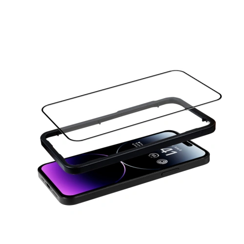 Kup Gehärtetes Glas Crong Anti-Bakteriell 3D Rüstungs-Glas Apple iPhone 14 Pro Max + Installationsrahmen - CRG586 - {ean13} - Sklep Home Screen