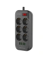 Kup Napájecí lišta se 6 AC zásuvkami, 4x USB, LDNIO SE6403, 2m (černá) - LDN12 - {ean13} - Sklep Home Screen