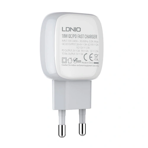 Kup Síťová nabíječka LDNIO A2313C, USB + USB-C, PD + QC 3.0, 20W (bílá) - LDN15 - {ean13} - Sklep Home Screen