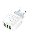 Încărcător de rețea LDNIO A3312, 3x USB, 17W (alb)