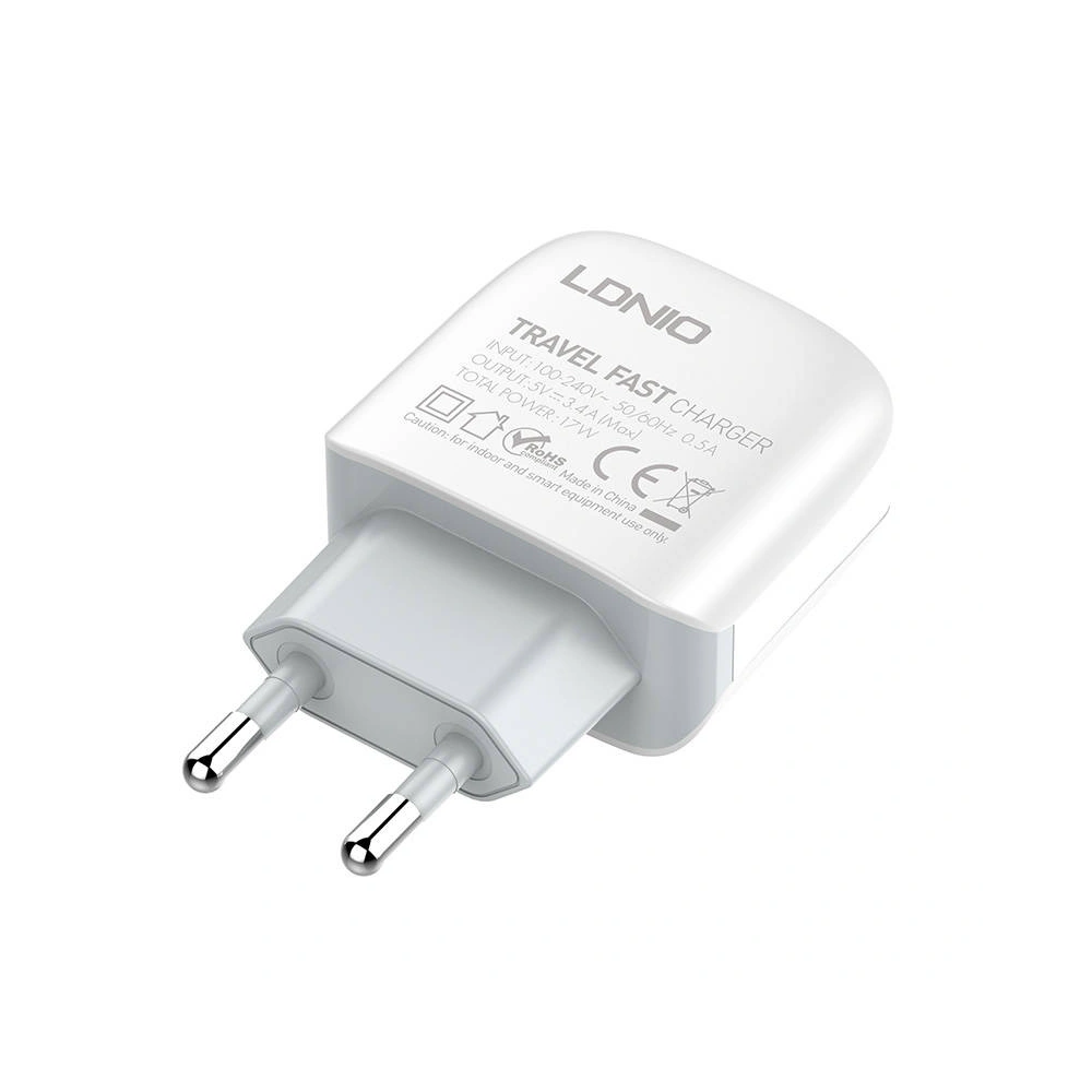Ładowarka sieciowa LDNIO A3312, 3x USB, 17W (biała)