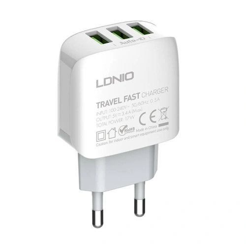 Kup Nabíječka do sítě LDNIO A3312, 3x USB, 17W (bílá) - LDN16 - {ean13} - Sklep Home Screen
