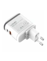 Încărcător de rețea cu funcție de lampă LDNIO A2423C, USB + USB-C, PD + QC 3.0, 25W (alb)
