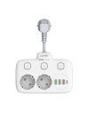 Listwa zasilająca z 2 gniazdami AC, 3x USB, USB-C, LDNIO SE2435, 2500W (biała)