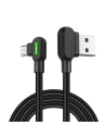 Sarokkábel Mcdodo CA-5280 USB-A/microUSB LED, 0.5m (fekete)