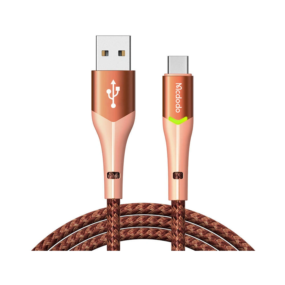 Kabel Mcdodo Magnificence CA-7962 USB-A/USB-C LED, 1m (pomarańczowy)