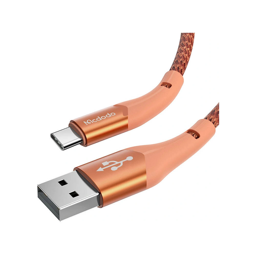 Kabel Mcdodo Magnificence CA-7962 USB-A/USB-C LED, 1m (pomarańczowy)