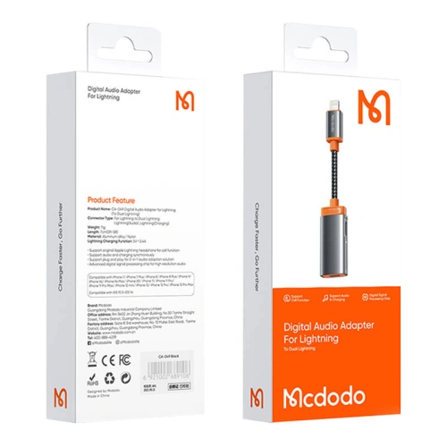 Buy Adapter Mcdodo Oryx CA-0490 Lightning/2x Lightning (black) - MDD30 - {ean13} - Home Screen Store Europe