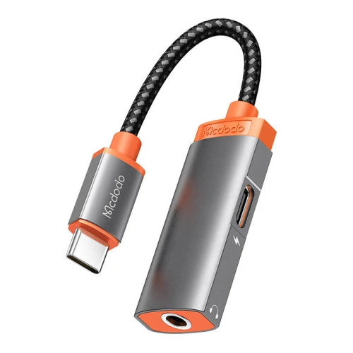 Kup Adapter Mcdodo CA-0500 USB-C/mini jack 3.5m + USB-C, PD 60W (fekete) - MDD31 - {ean13} - Sklep Home Screen