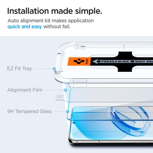 Buy Spigen GLAS.tR ez Fit Samsung Galaxy S23+ Plus Clear [2 PACK] - SPN2710 - {ean13} - Home Screen Store Europe