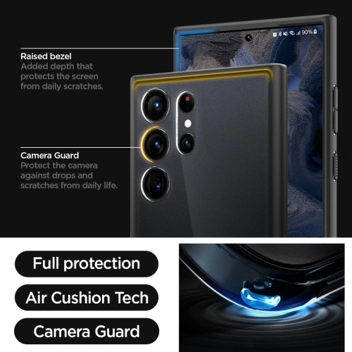 Kup Etui Spigen Ultra Hybrid Samsung Galaxy S23 Ultra Frost Fekete - SPN2713 - {ean13} - Sklep Home Screen