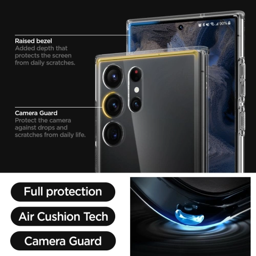 Kup Etui Spigen Ultra Hybrid Samsung Galaxy S23 Ultra Crystal Clear - SPN2714 - {ean13} - Sklep Home Screen