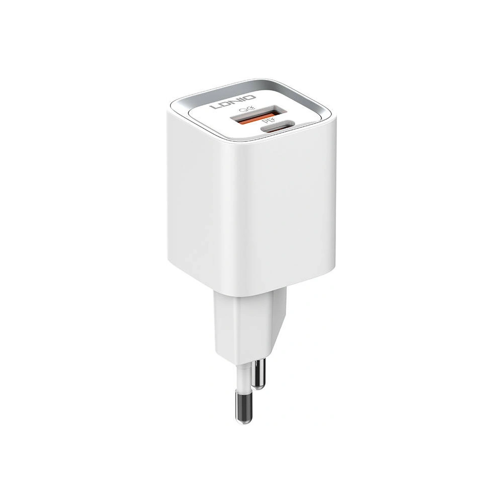 Ładowarka sieciowa LDNIO A2318C, USB + USB-C, PD + QC 3.0, 20W (biała)