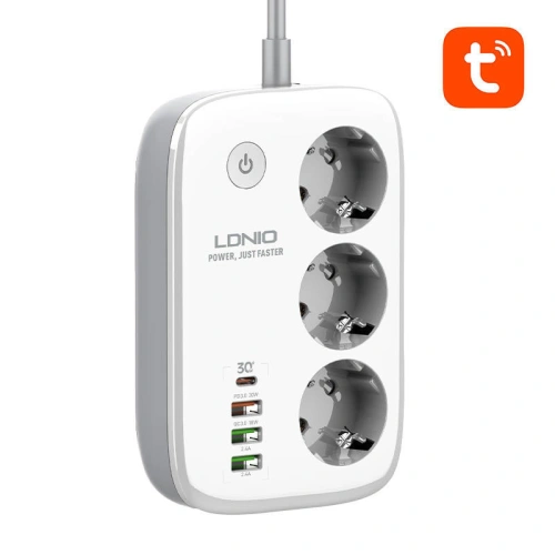 Buy LDNIO SEW3452 Smart Power Strip Wi-Fi, Tuya (white) - LDN23 - {ean13} - Home Screen Store Europe