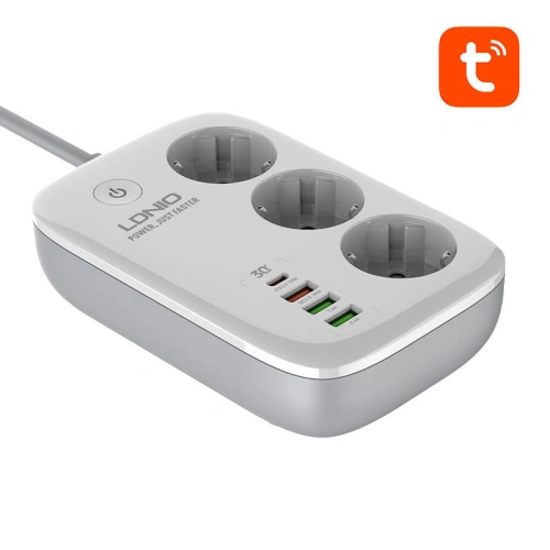 Buy LDNIO SEW3452 Smart Power Strip Wi-Fi, Tuya (white) - LDN23 - {ean13} - Home Screen Store Europe