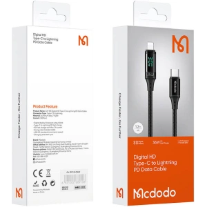 Kabel Mcdodo CA-1030 USB-C/Lightning, 36W, 1.2m (czarny)