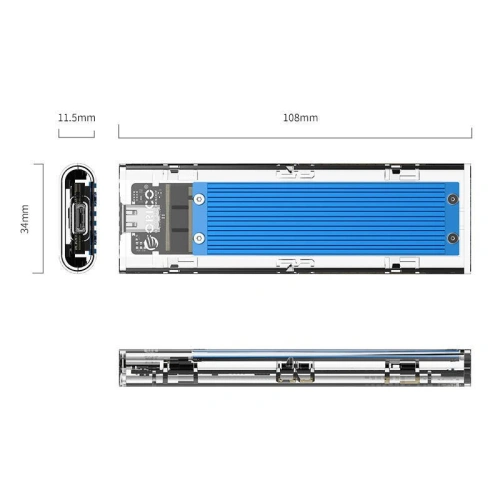 Kup SSD-Gehäuse M.2 Orico, NVME, USB-C 3.1 Gen.2, 10Gbps (blau) - ORC44 - {ean13} - Sklep Home Screen