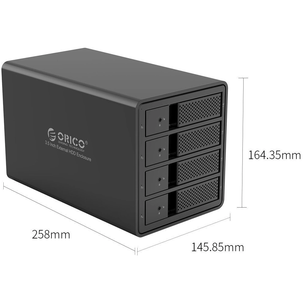 Obudowa zewnętrzna Orico na 4 dyski HDD 3,5 cala USB 3.0 typ B, RAID