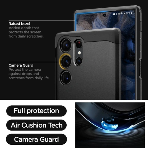 Kup Case Spigen Tough Armor Samsung Galaxy S23 Ultra Schwarz - SPN2729 - {ean13} - Sklep Home Screen
