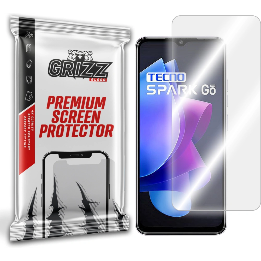 Szkło hybrydowe GrizzGlass HybridGlass do Tecno Spark Go 2023