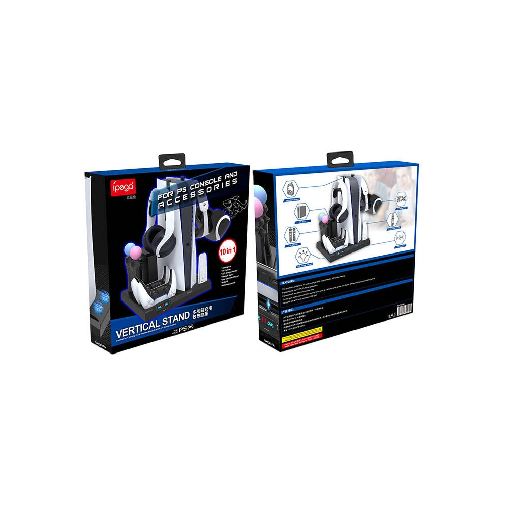 Wielofunkcyjna podstawka chłodząca do PS5 iPega PG-P5028 (czarna)