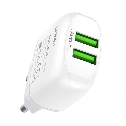 Kup Încărcător de rețea LDNIO A2219, 2x USB, 2.4A (alb) - LDN37 - {ean13} - Sklep Home Screen