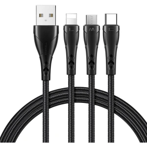 Kup Kábel Mcdodo CA-6960 3w1 USB-A/USB-C - Lightning - microUSB, 1.2m (fekete) - MDD48 - {ean13} - Sklep Home Screen