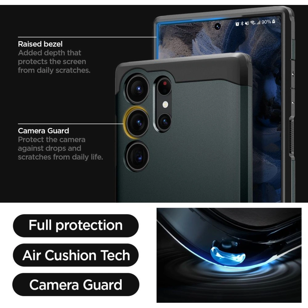 Etui Spigen Tough Armor Samsung Galaxy S23 Ultra Abyss Green