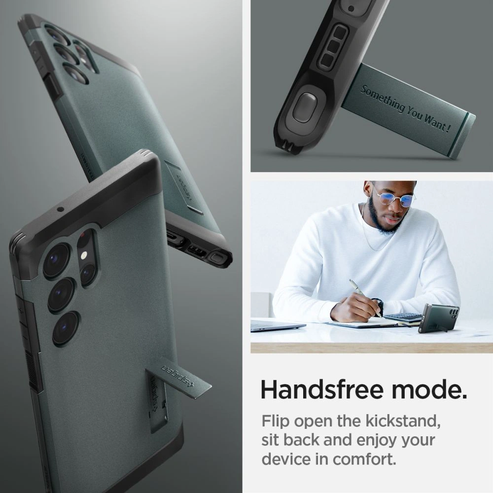 Etui Spigen Tough Armor Samsung Galaxy S23 Ultra Abyss Green