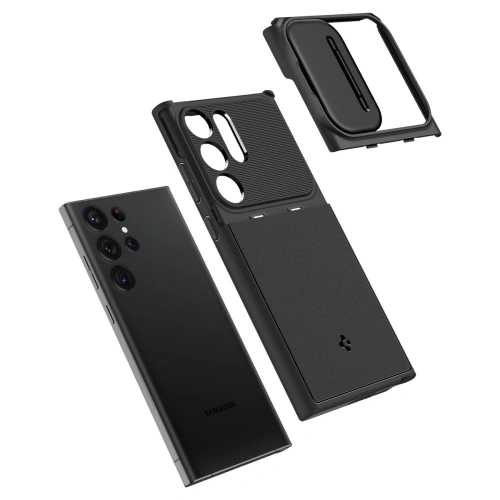 Kup Case Spigen Optik Armor Samsung Galaxy S23 Ultra Schwarz - SPN2735 - {ean13} - Sklep Home Screen