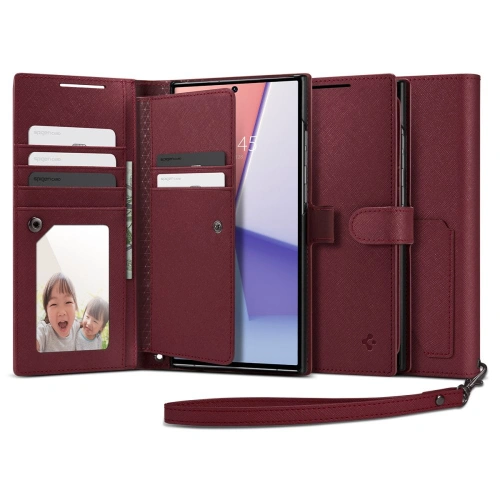 Kup Etui Spigen Wallet S Plus Samsung Galaxy S23 Ultra Bordó - SPN2737 - {ean13} - Sklep Home Screen