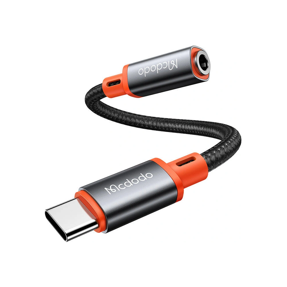 Adapter audio Mcdodo CA-7561 USB-C/AUX mini jack 3.5mm, DAC, 0.11m (czarny)