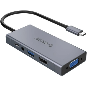 Kup Adapter Hub 5w1 Orico, HDMI 4K + USB 3.0 + VGA + AUX + USB-C PD 60W - ORC64 - {ean13} - Sklep Home Screen