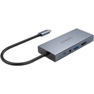 Kup Adapter Hub 5w1 Orico, HDMI 4K + USB 3.0 + VGA + AUX + USB-C PD 60W - ORC64 - {ean13} - Sklep Home Screen