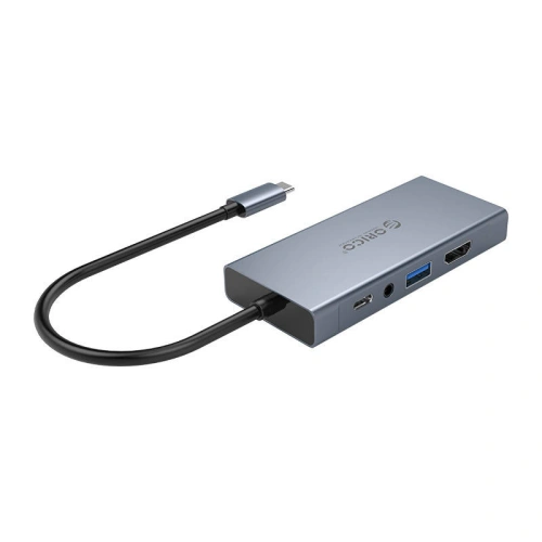 Buy Orico Adapter Hub 5in1, HDMI 4K + USB 3.0 + VGA + AUX + USB-C PD 60W - ORC64 - {ean13} - Home Screen Store Europe
