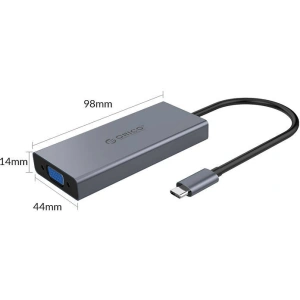Kup Adapter Hub 5w1 Orico, HDMI 4K + USB 3.0 + VGA + AUX + USB-C PD 60W - ORC64 - {ean13} - Sklep Home Screen