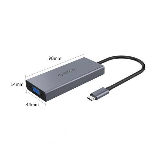 Buy Orico Adapter Hub 5in1, HDMI 4K + USB 3.0 + VGA + AUX + USB-C PD 60W - ORC64 - {ean13} - Home Screen Store Europe