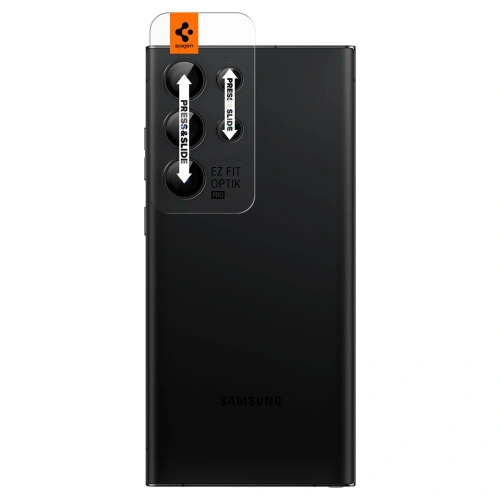 Kup Gehärtetes Glas für Spigen GLAS.tR Ez Fit Optik Pro Samsung Galaxy S23 Ultra Schwarz [2 PACK] - SPN2741 - {ean13} - Sklep Home Screen