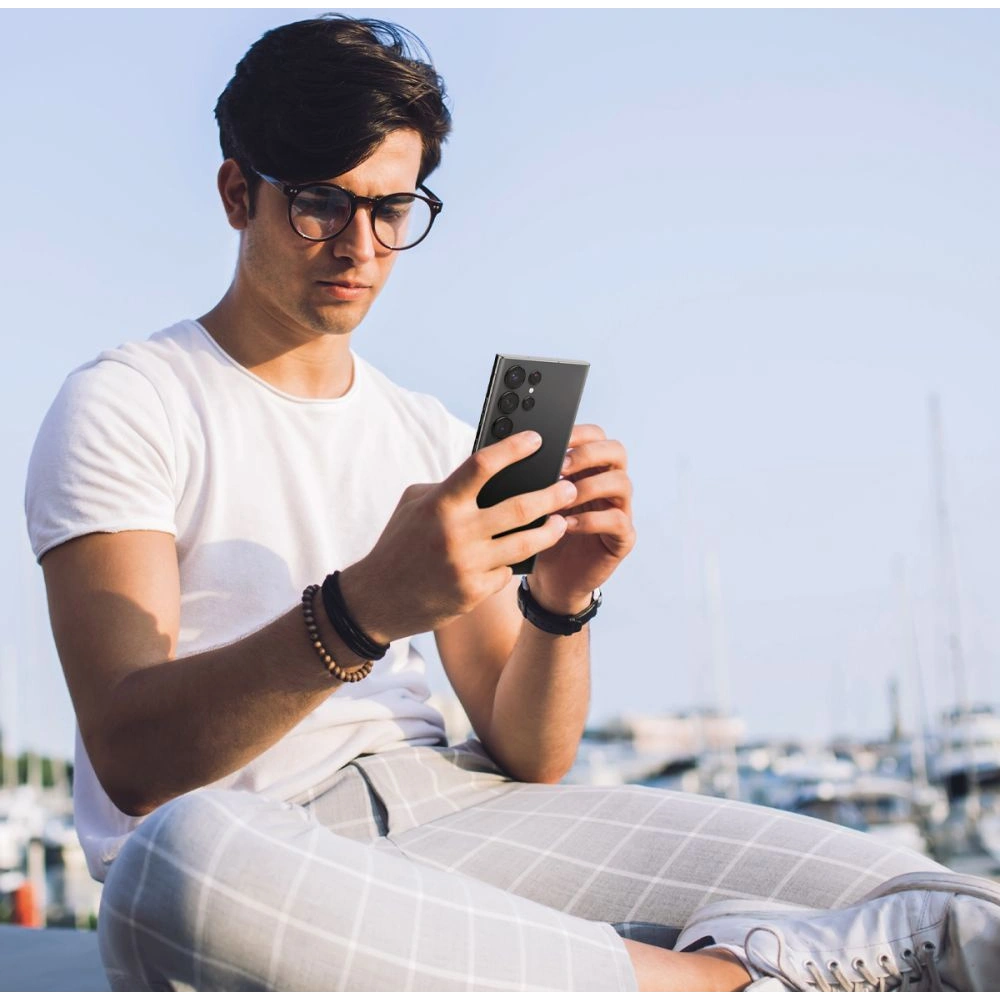 Szkło hartowane na aparat Spigen GLAS.tR Ez Fit Optik Pro Samsung Galaxy S23 Ultra Black [2 PACK]