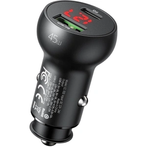 Buy Mcdodo CC-7030 Car Charger, USB + USB-C, z wyświetlaczem, 45W (black) - MDD67 - {ean13} - Home Screen Store Europe