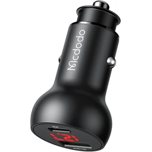 Kup Ładowarka samochodowa Mcdodo CC-7030, USB + USB-C, z wyświetlaczem, 45W (czarna) - MDD67 - {ean13} - Sklep Home Screen