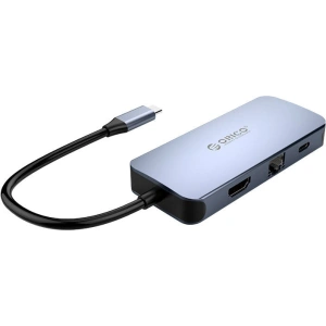 Kup Adapter Hub 6w1 Orico, HDMI 4K + 3x USB 3.0 + RJ45 + USB-C PD 100W - ORC78 - {ean13} - Sklep Home Screen